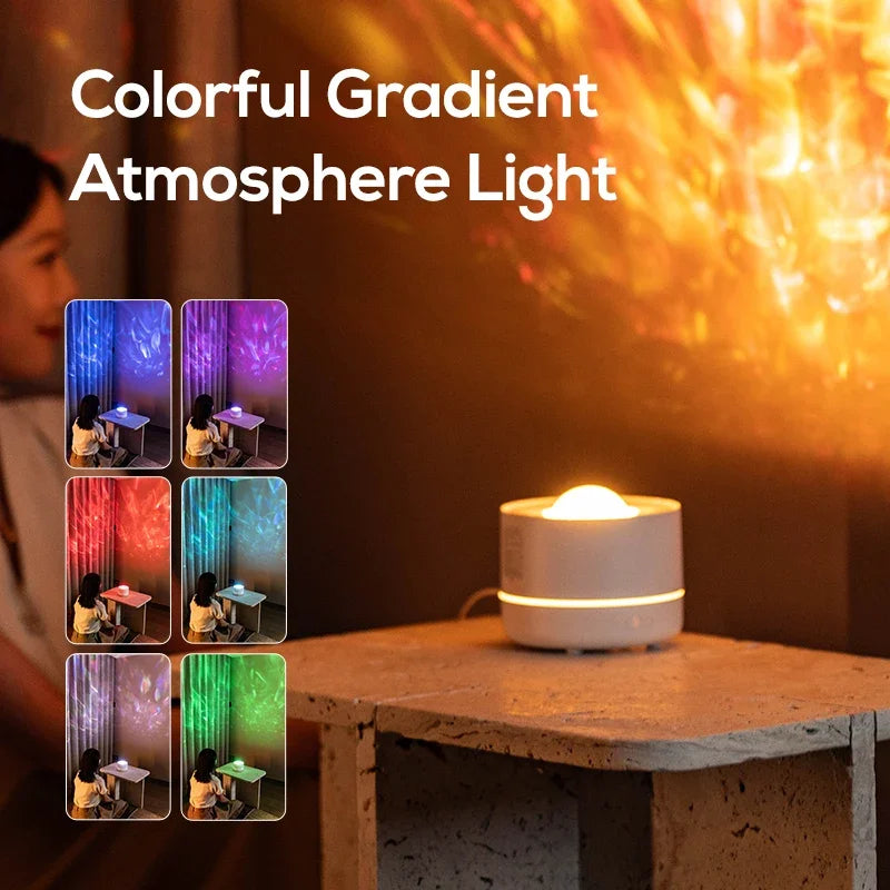 New Starry Sky Projection Air Humidifier with Colorful Gradient Night Light USB Delicate Water Mist Essential Oil Aroma Diffuser